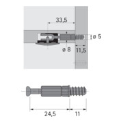 Hettich Einschraubdübel Twister Durchmesser 5 mm Stahl-3