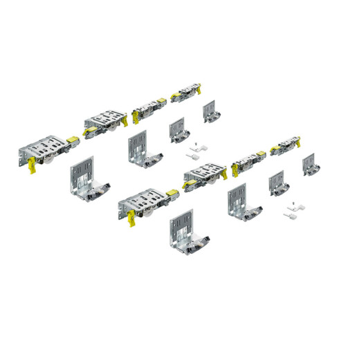Hettich Ensemble coulissant pliant max. 60 kg TopLine XL, 9278780 galvanisé