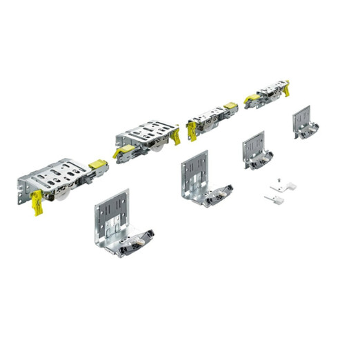Hettich Ensemble coulissant pliant max. 80 kg TopLine XL, 9275794 zingué