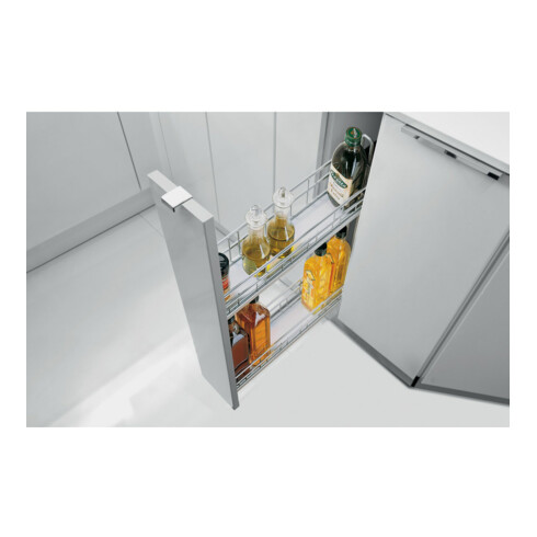 Hettich Ensemble de tiroir frontal Cargo IQ plus 150 9077588, corps 150 mm, argent