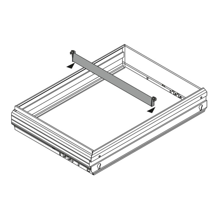 Hettich Entretoise de bureau pour cadre suspendu Système Top 2000 9039372 aspect aluminium