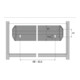 Hettich Entretoise tiroir acier pour cadre suspendu Systema Top 2000 48428 aspect aluminium-4