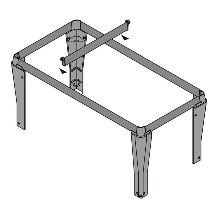 Hettich Entretoise tiroir acier pour cadre suspendu Systema Top 2000 9039373 noir