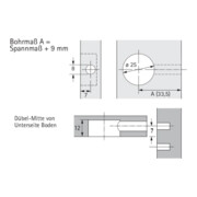 Hettich Rastex 25 ohne Abdeckrand, blank-4