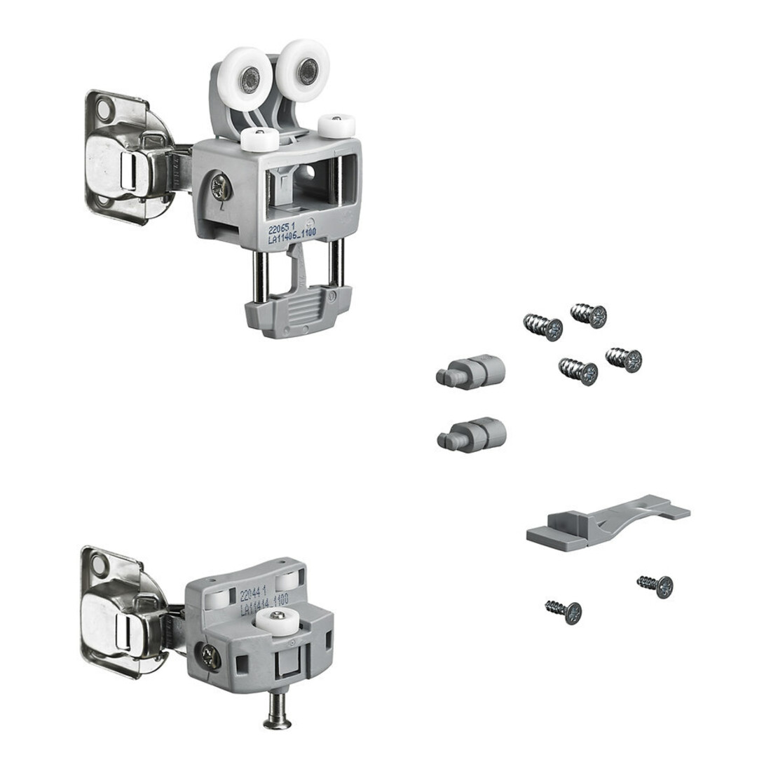 Hettich Faltt.-Laufteilset links, 12kg, WingLine L, 9277991 grau