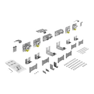 Hettich Faltt.-Laufteilset max.50kg TopLine L, 9242713, verzinkt