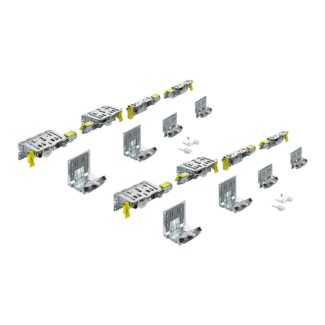 Hettich Faltt.-Laufteilset max.60kg TopLine XL, 9278780 verzinkt