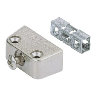 Hettich Ferrure de connexion trapézoïdale L 40 mm, H 15,8 mm Trapez TZ 4, 20891 ZDG, nickelée