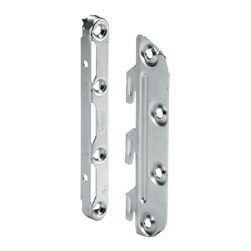 Hettich Ferrure de liaison de lit 127 mm, avec 3 crochets 25183, acier zingué