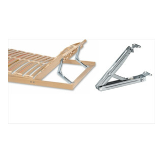Hettich Ferrure de réglage lit pour tête et pied MultiFlex, 25173 140kg, acier zingué