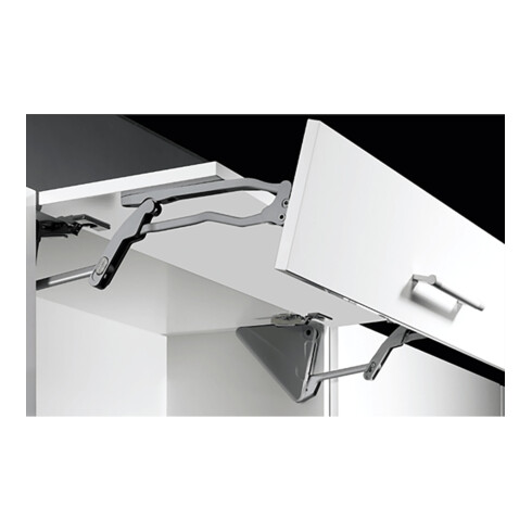 Hettich Ferrure pliante haute Lift Advanced HF 9079607 réglable aluminium gris Si