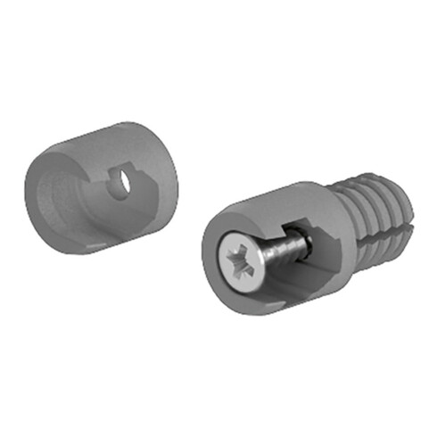 Hettich Fixation de façade tiroir pour rail longitudinal ArciTech, 9127011 gris brut