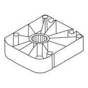 Hettich Gleiter f. Sockelverstellfuß Univ. Ku. schwarz Sockelhöhe 25mm