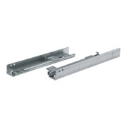 Hettich Glissière de tiroir bureau avec arrêt de retour Quadro 25 56014 acier zingué