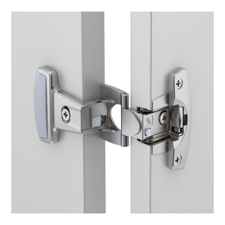 Hettich Grundscharnier Selekta Pro 2000,  270  Grad, Auflage 12 mm, mit Spreizmuffen, vernickelt