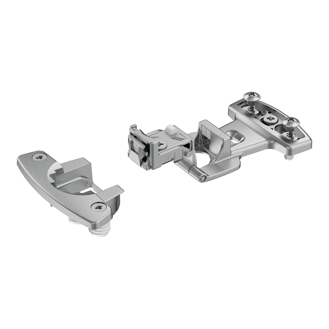 Hettich Grundscharnier Selekta Pro 2000 E,  Öffnungswinkel 180  Grad, Auflage -3,2 mm, mit Spreizmuffen, vernickelt
