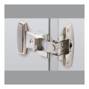 Hettich Grundscharnier Selekta Pro 2000 E,  Öffnungswinkel 180  Grad, Auflage -3,2 mm, mit Spreizmuffen, vernickelt-4