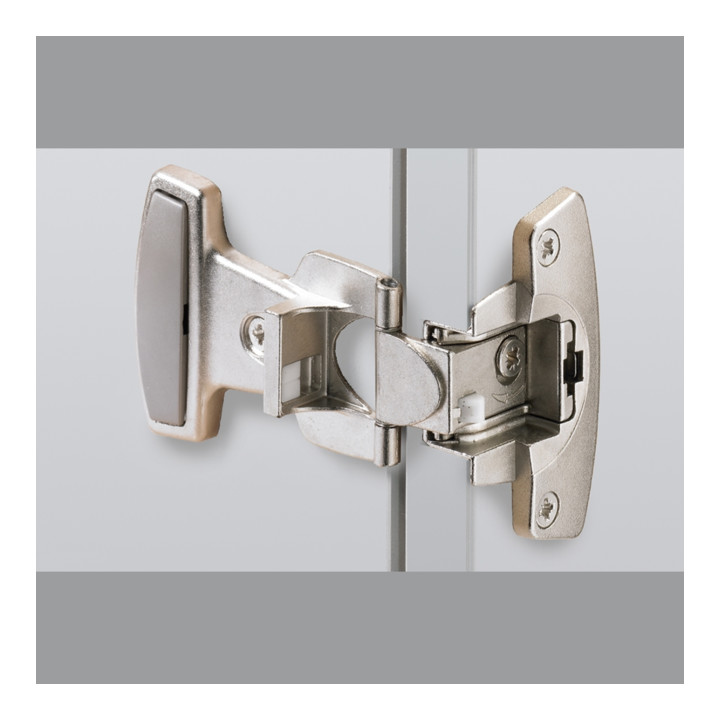 Hettich Grundscharnier Selekta Pro 2000 E,  Öffnungswinkel 180  Grad, Auflage -3,2 mm, mit Spreizmuffen, vernickelt
