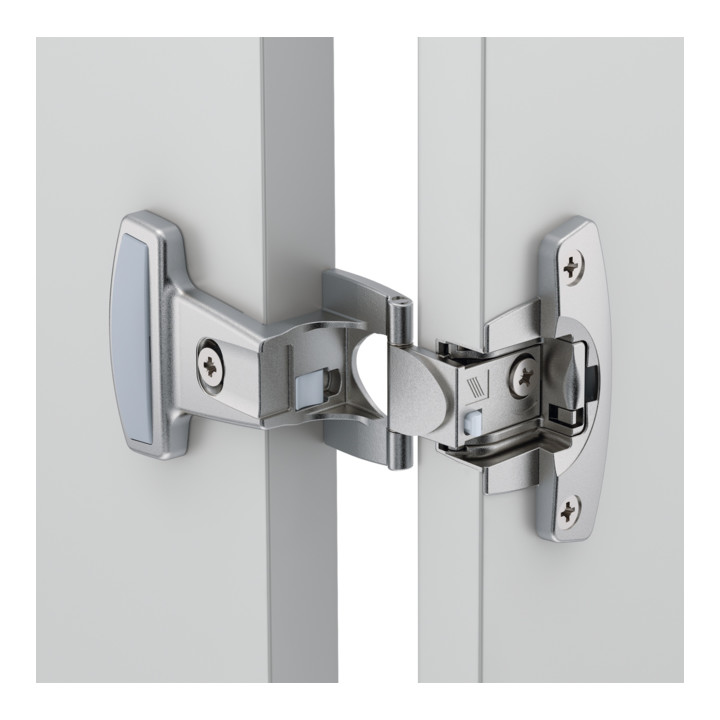 Hettich Grundscharnier Selekta Pro 2000,  Öffnungswinkel 230  Grad, Auflage 11 mm, mit Spreizmuffen, vernickelt