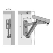 Hettich Hochklapp - Beschlag Lift Junior, 90 N, 2 kg-3