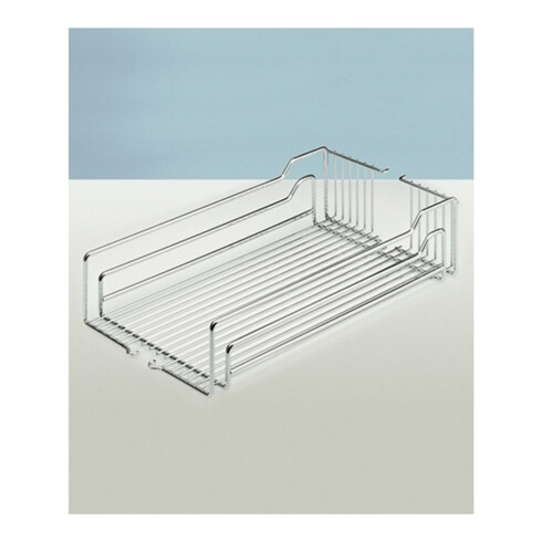 Hettich Hochschrank-Einhängekorb Dispensa 13909 mit 3-fach Reling KB 300mm, Stahl