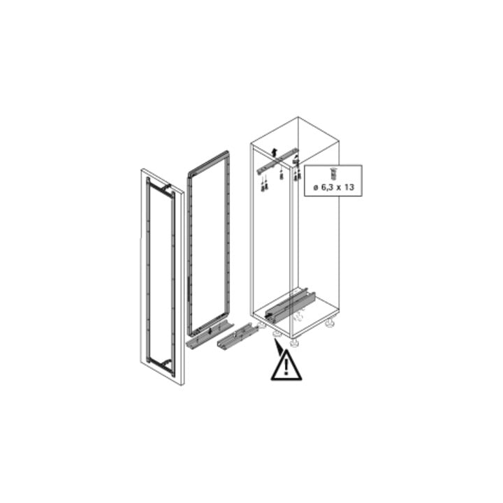 Hettich Hochschrankauszug Dispensa 90° 9117223 Stahl silber