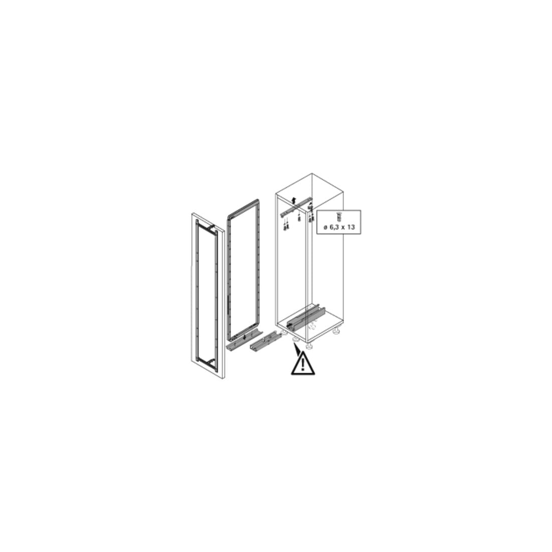 Hettich Hochschrankauszug Dispensa 90° 9117223 Stahl silber