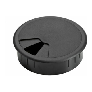 Hettich Kabeldurchlass, ø 60 mm, schwarz