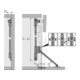 Hettich Klappenhalter Klassik D mit Magnet-Zuhaltung , Korpushöhe 290 mm, Anschlagseite rechts, vernickelt-3