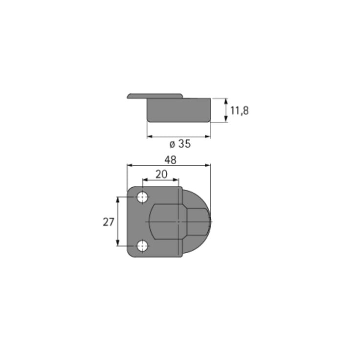 Hettich Klappenscharnier Markant 7,1, vernickelt