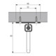 Hettich Kleiderbügelhalter mit Auszugsführung auf Quadro Basis, 500 mm, silber-3