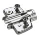 Hettich Kreuzmontageplatte mit Direkt-Höhenverstellung, vernickelt, Lochreihe 37 x 32 mm, mit Spreizmuffen (für Bohrung ø 5 x 12 mm), Distanz 0,0 mm