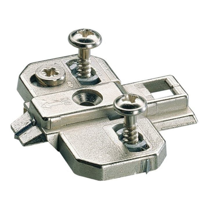 Hettich Kreuzplatte Sys.9000 Intermat Zinkdruckg.vern.1,5mm vormont.holzschr.