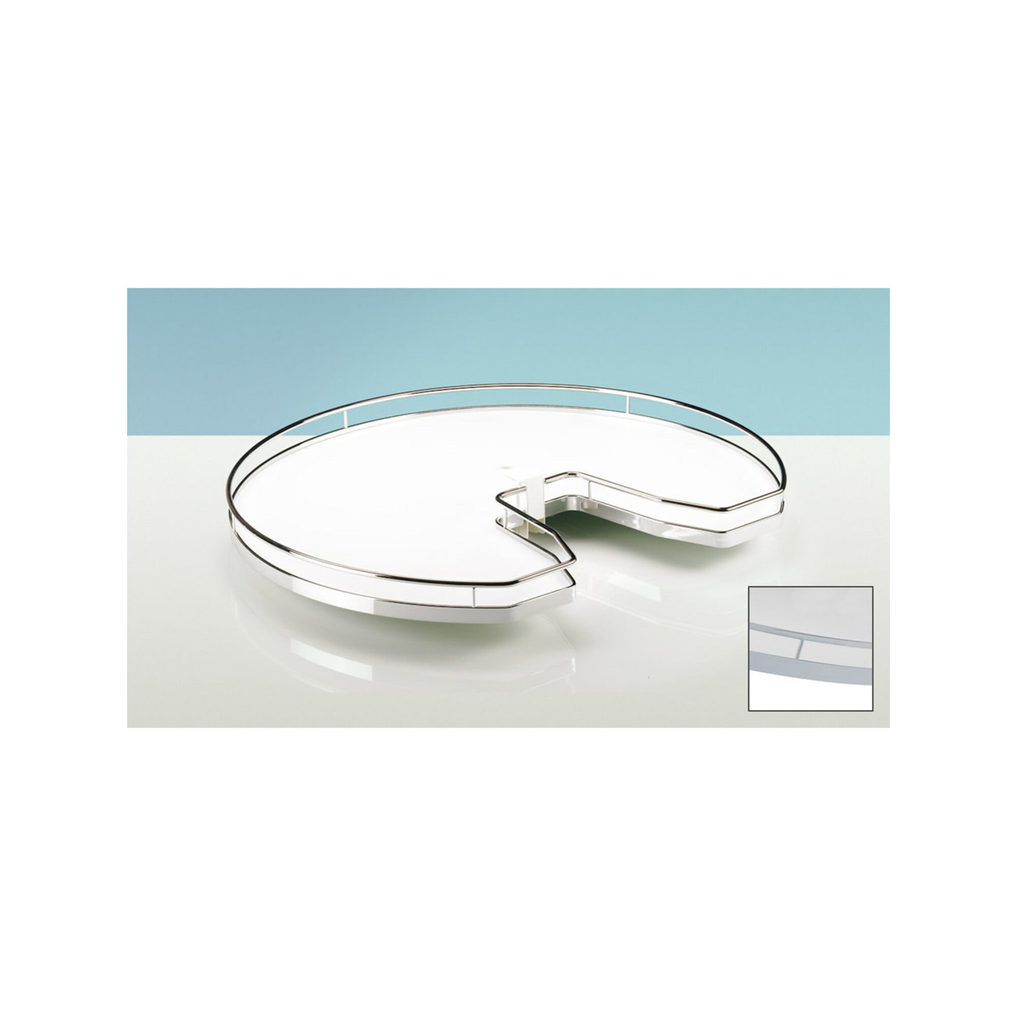 Hettich Küch.unterschr.-Eckschr. drehb., Revo 90° Arena Classic 48679 KB 800mm, verchr.