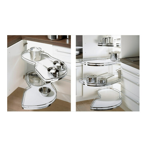 Hettich Küch.unterschr. Eckschr.schwenkausz. Arena CLASSIC/Lemans II 9136158,450mm,chr