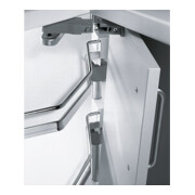 Hettich Küchenunterschrank Eckschrankdrehbeschlag Revo 90° 9080040 KB 800mm, silber-5
