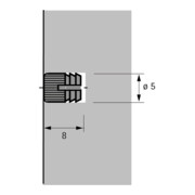 Hettich Manchon de fixation M4, perçage Ø 5 mm, 48578 Acier zingué-4