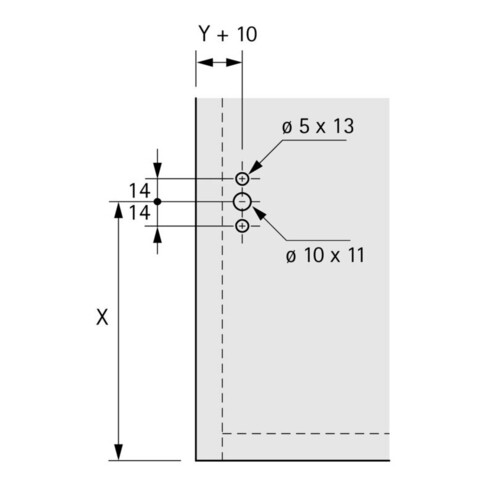 Hettich MB-Charnière de support 160N, charnière 200-480mm gris revêtue, gauche/droite
