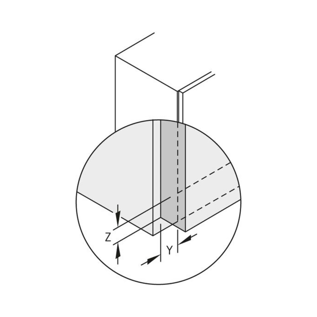 Hettich MB-Charnière de support 200N, charnière 200-480mm gris galvanisé, gauche/droite