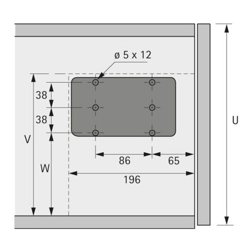 Hettich MB-Charnière de support 200N, charnière 200-480mm gris galvanisé, gauche/droite