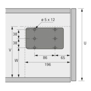 Hettich MB-Charnière support 140N, hauteur 200-480mm gris galvanisé, gauche/droite-5