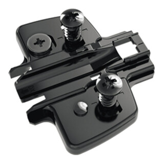 Hettich MB-Kreuzmontageplatte Distanz 1,5mm Sensys 8099, 9091804 obsidianschwarz, vern.