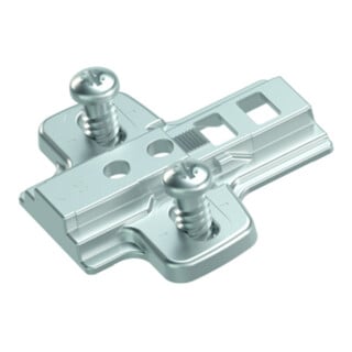 Hettich MB-platine adaptatrice pour adaptateur parallèle 9106987, D 3mm zinc sous pression, nickelé
