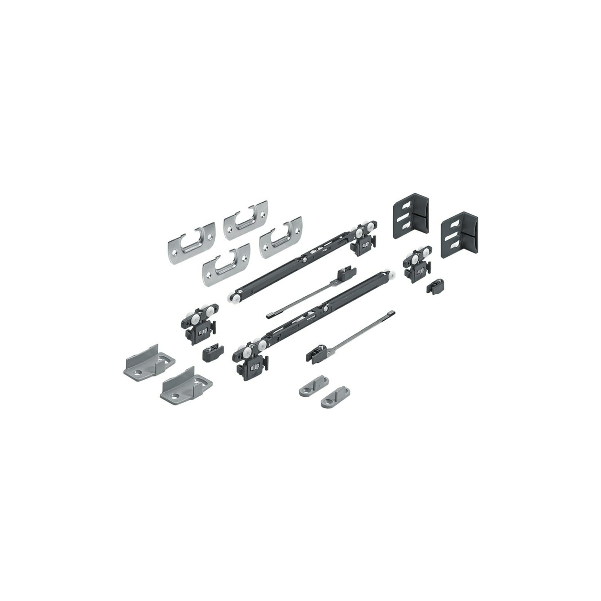 Hettich MB-Schiebetürbeschläge Set,SysLine S 9134311, 2-T. für einlieg. Türen,15kg