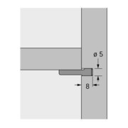Hettich MB-Support de fond de cuillère sans douille 20782, tenon, diamètre 5 mm acier zingué-4