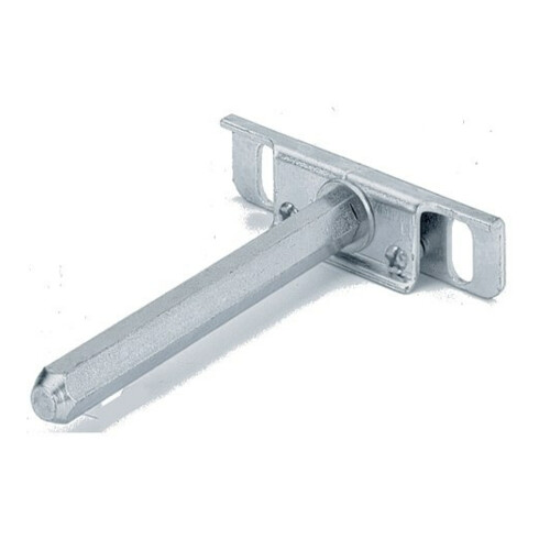 Hettich MB Support d'étagère avec goujon de fixation, Ø 12 mm, Titane 1 79713 L 100 mm, acier zingué