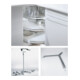 Hettich Meuble bas d'angle avec ferrure pivotante Revo 90° 9080040 KB 800mm, argent-1