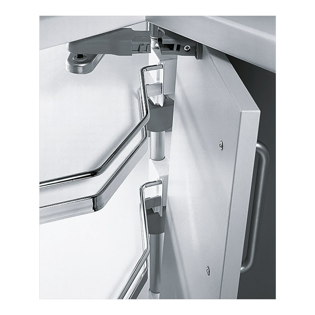 Hettich Meuble bas d'angle avec ferrure pivotante Revo 90° 9080040 KB 800mm, argent