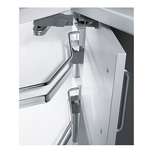 Hettich Meuble bas d'angle avec ferrure pivotante Revo 90° 9080040 KB 800mm, argent