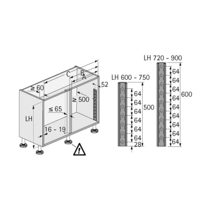 Hettich Meuble de cuisine d’angle pivotant Arena CLASSIC/Lemans II 9136157,450mm,chr